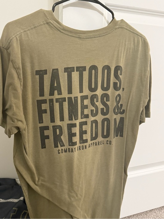 Combat iron Other - Combat Iron 'Tattoos, Fitness & Freedom' Short Sleeve Tee - Olive